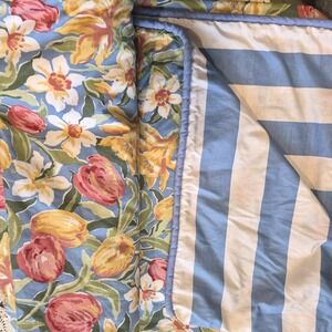 Laura Ashley Twin Duvet Cover Tulips Floral Country Cottage Core Shabby Chic